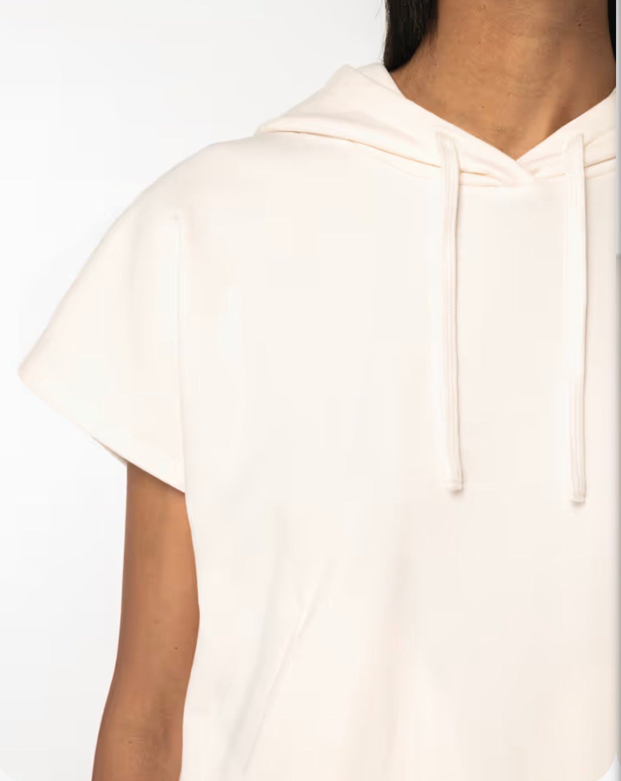 Ladies' French Terry sleevless hooded oversize sweatshirt