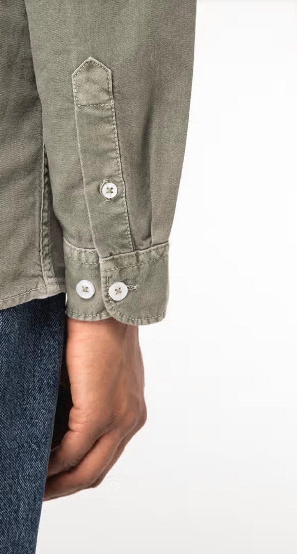 Ladies’ washed effect shirt