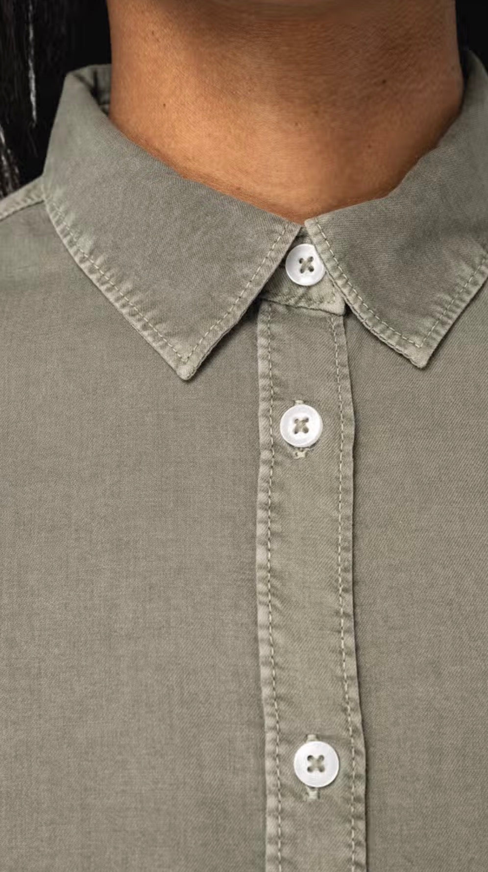 Ladies’ washed effect shirt