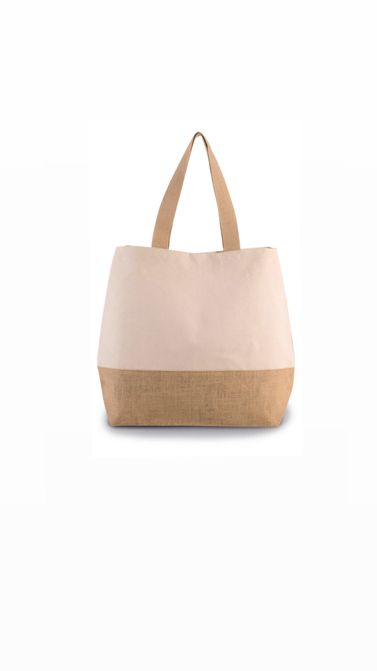 CANVAS & JUTE HOLD-ALL SHOPPER BAG