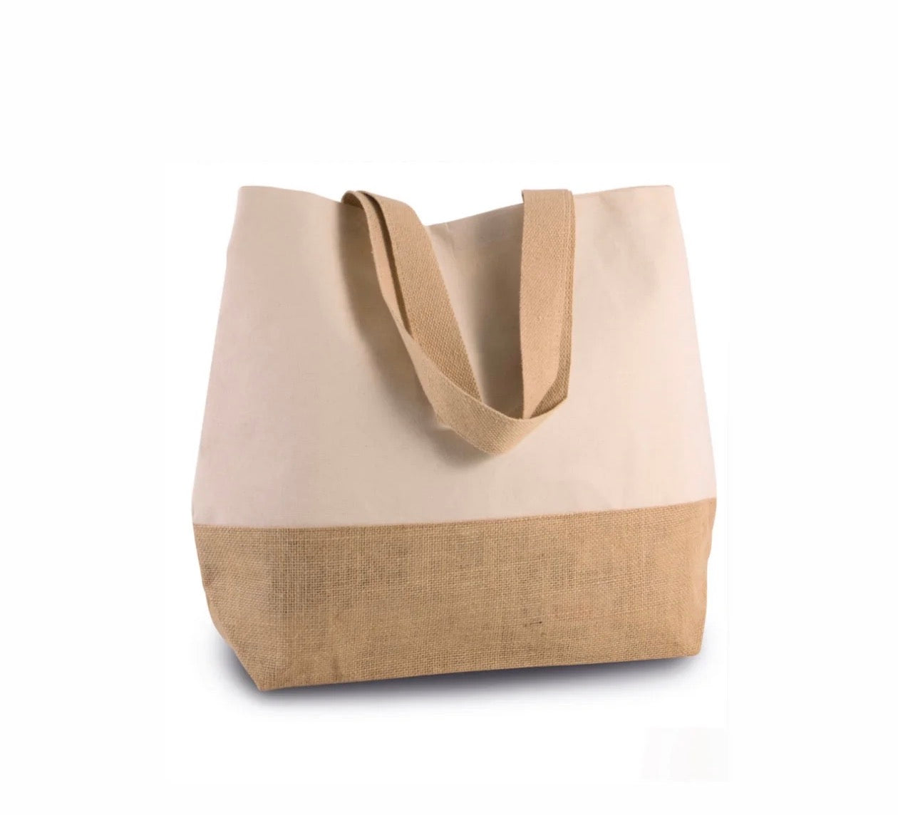 CANVAS & JUTE HOLD-ALL SHOPPER BAG