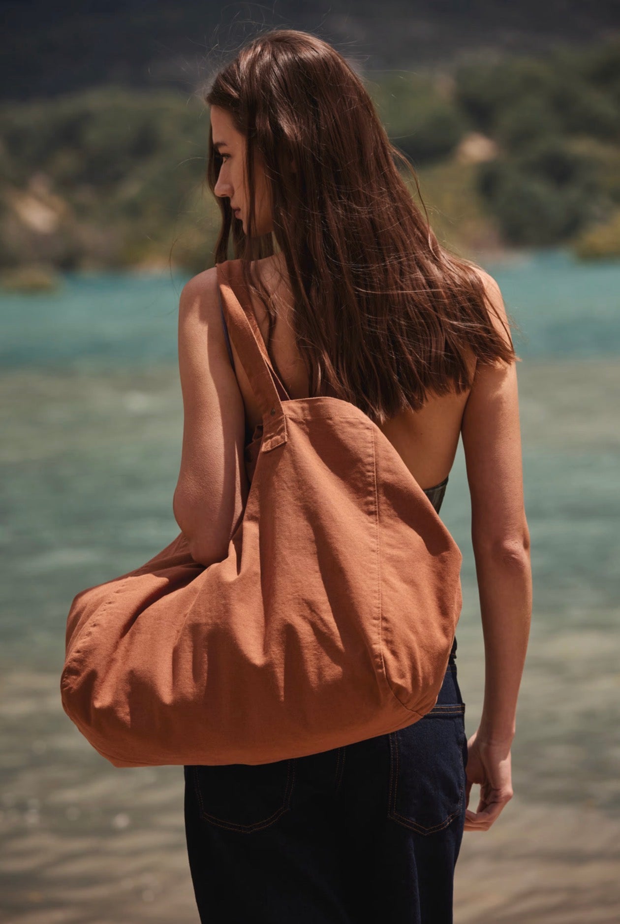 Faded cotton shopping bag